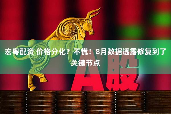 宏粤配资 价格分化？不慌！8月数据透露修复到了关键节点