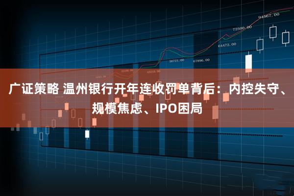 广证策略 温州银行开年连收罚单背后:内控失守、规模焦虑、IPO困局