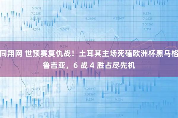 同翔网 世预赛复仇战!土耳其主场死磕欧洲杯黑马格鲁吉亚,6 战 4 胜占尽先机